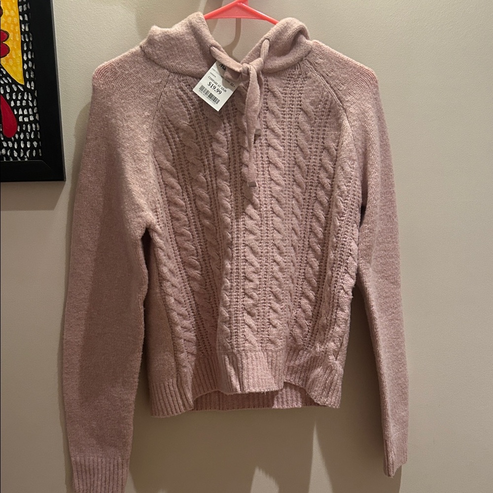 cupcakes & cashmere Blush Cowl Neck Sweater